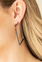 Load image into Gallery viewer, Material Girl Magic Black Hoop Earrings - Paparazzi
