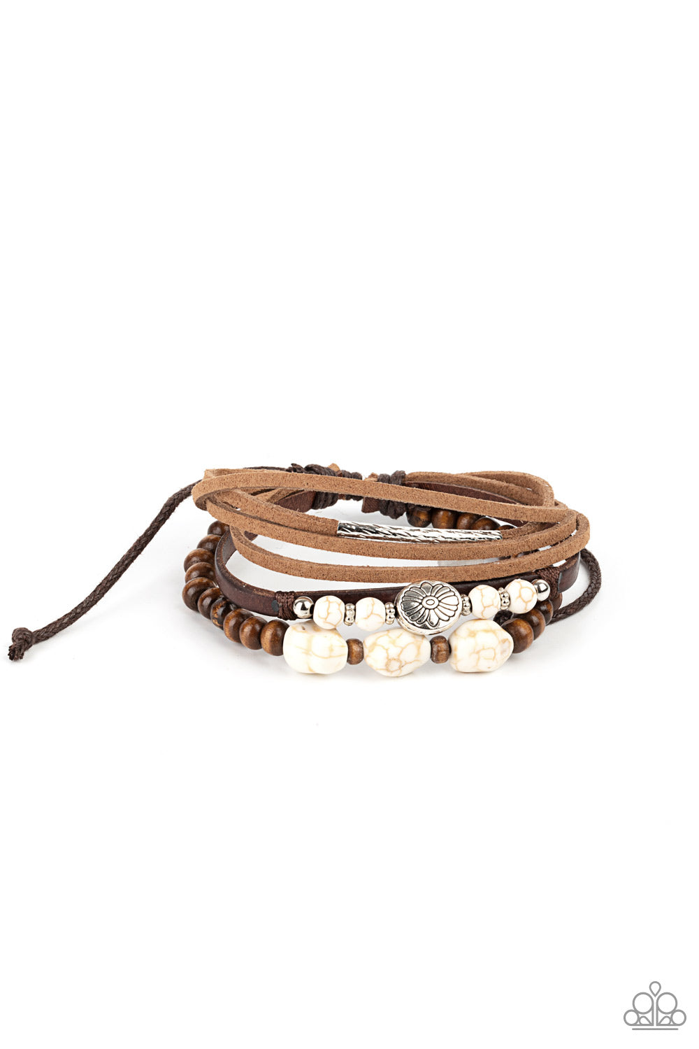 Act Natural White Urban Bracelet - Paparazzi