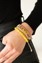 Load image into Gallery viewer, Down HOMESPUN Yellow Urban Bracelet - Paparazzi
