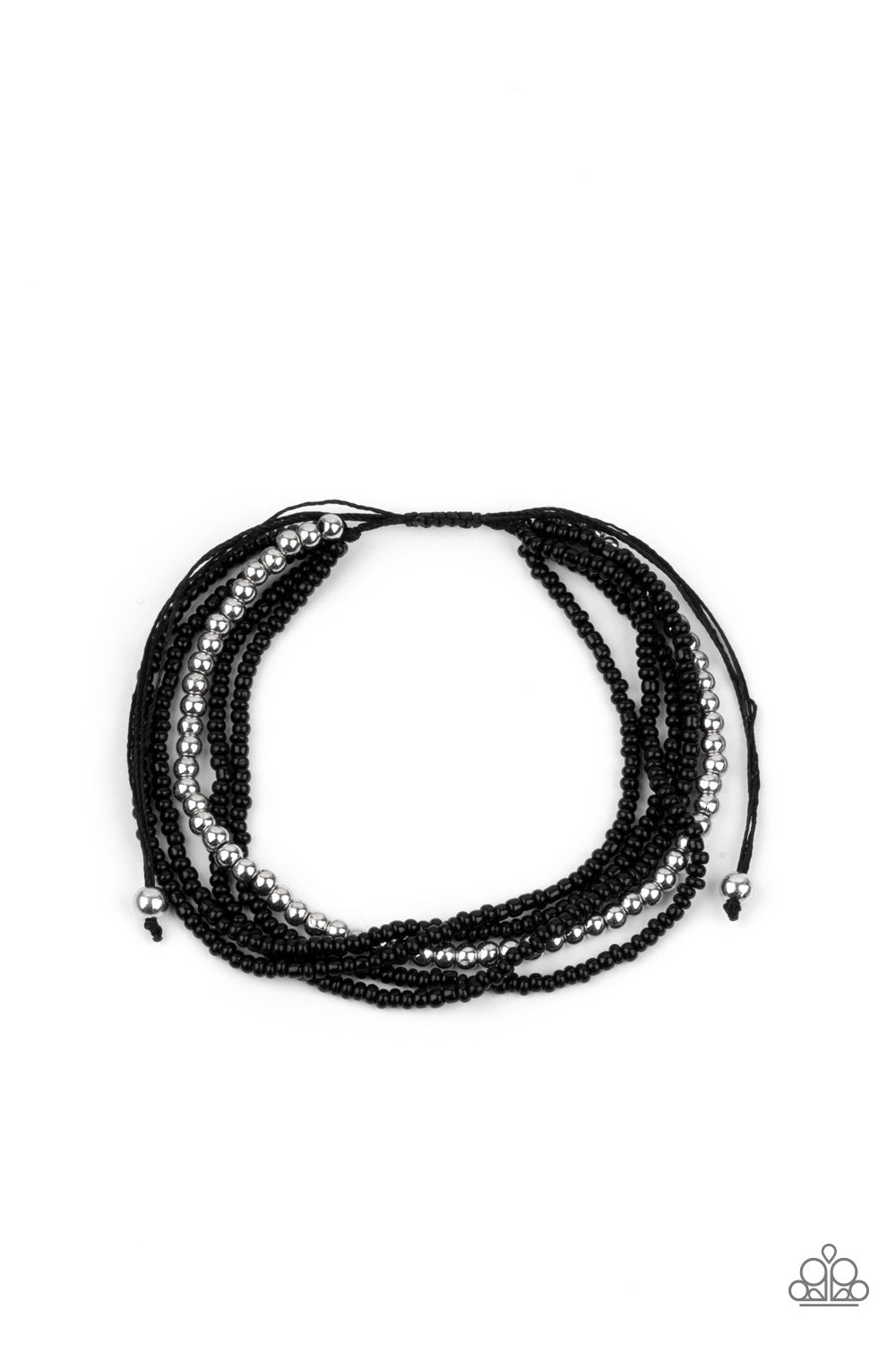 All Beaded Up Black Bracelet - Paparazzi