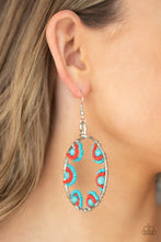 Load image into Gallery viewer, Off The Rim Blue Earrings - Paparazzi
