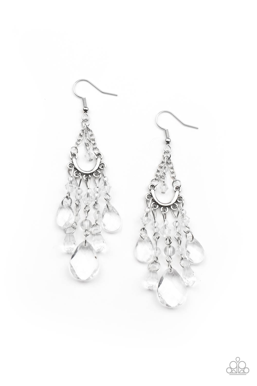 Paid Vacation White Earrings - Paparazzi