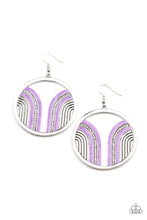 Load image into Gallery viewer, Delightfully Deco Purple Earrings - Paparazzi
