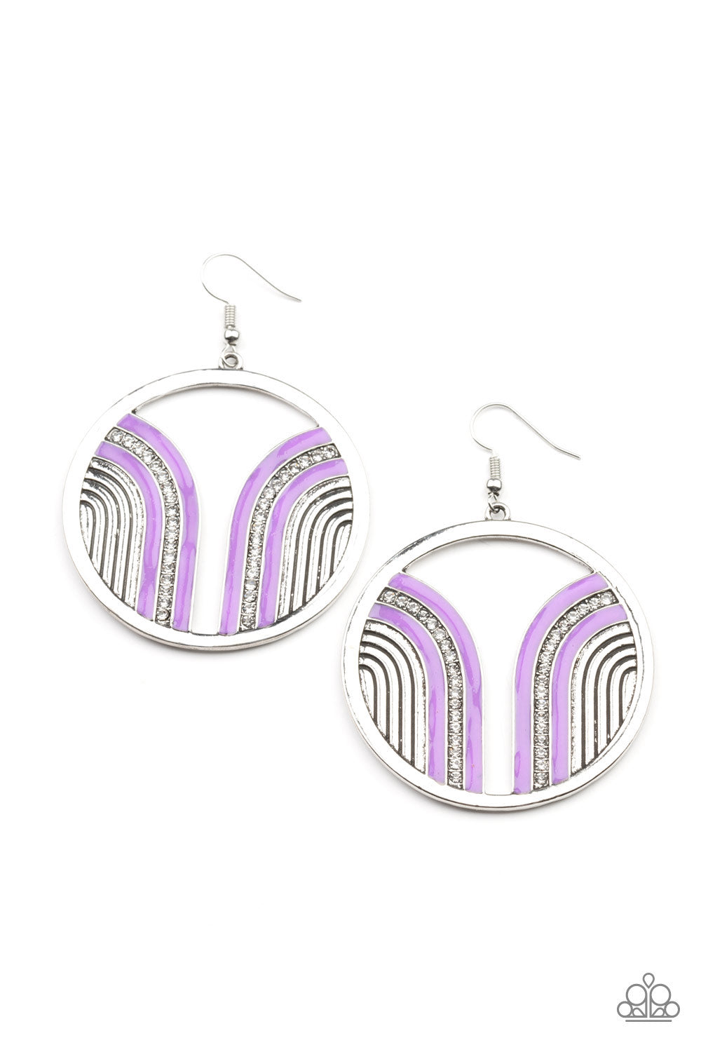 Delightfully Deco Purple Earrings - Paparazzi