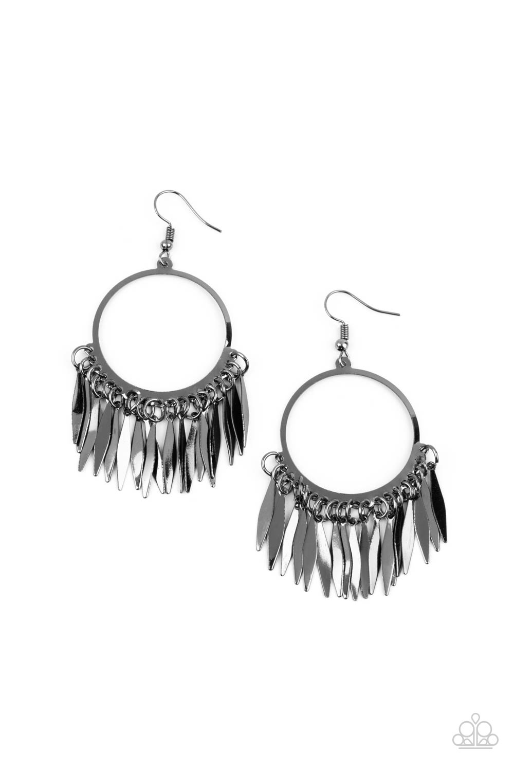 Radiant Chimes Black Earrings - Paparazzi