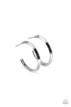 Load image into Gallery viewer, On The Brink Black Hoop Earrings - Paparazzi
