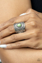 Load image into Gallery viewer, Exquisitely Ornamental Green Ring - Paparazzi
