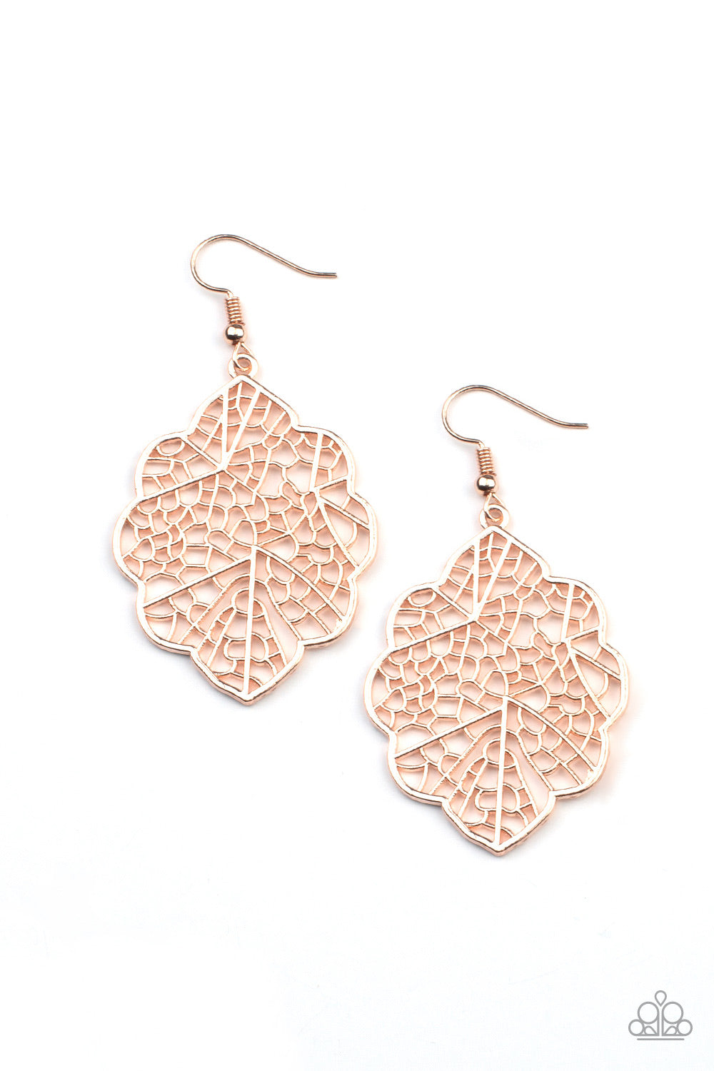 Meadow Mosaic Rose Gold Earrings - Paparazzi