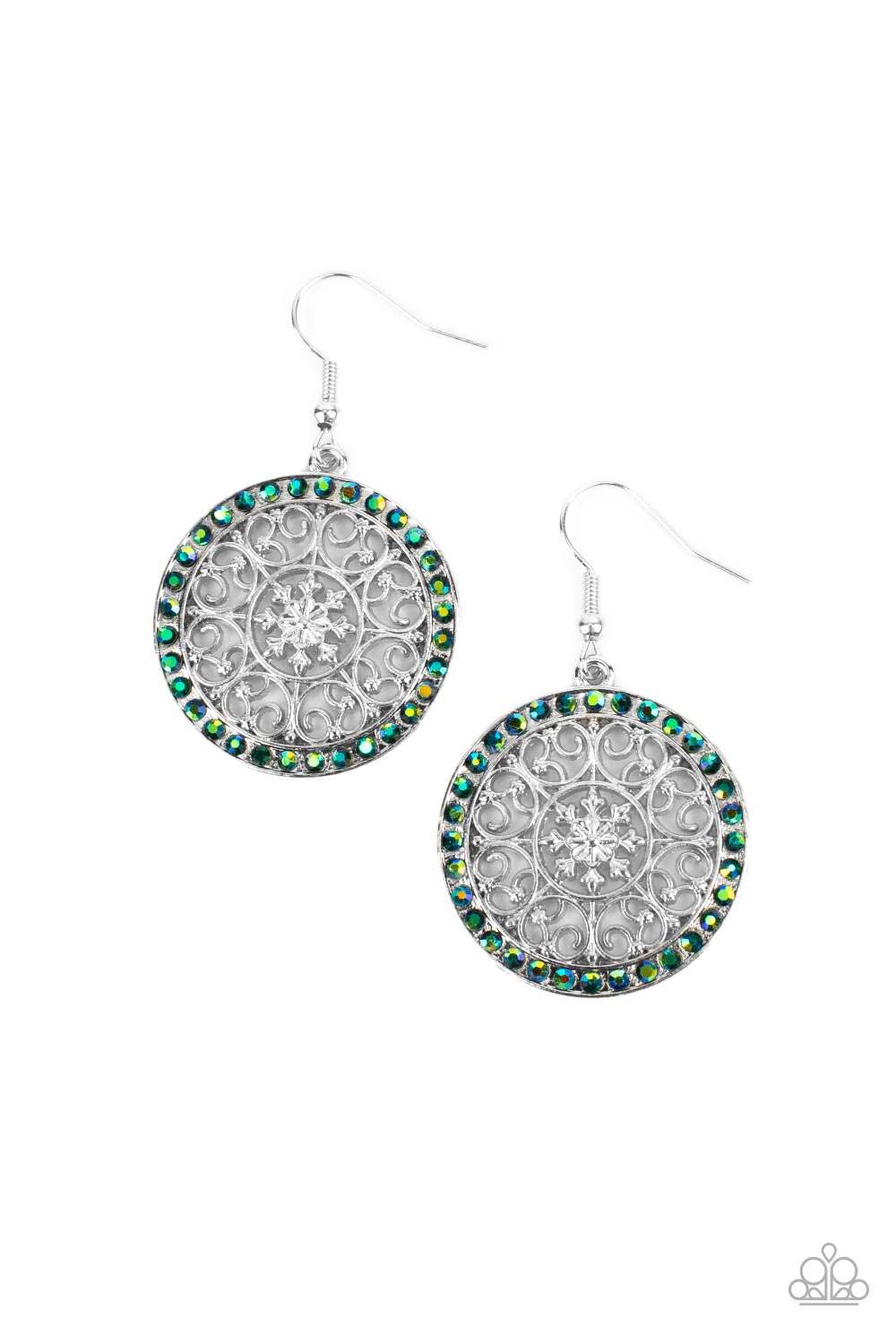 Bollywood Ballroom Green Earrings - Paparazzi