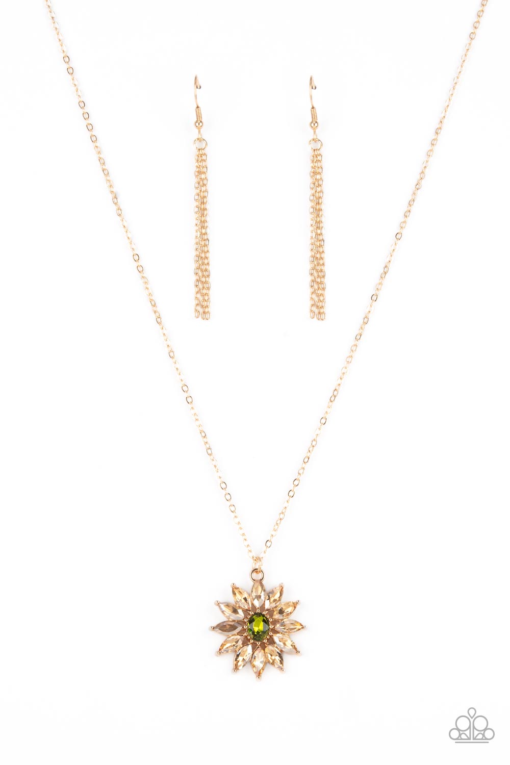 Formal Florals Gold Necklace - Paparazzi