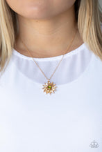 Load image into Gallery viewer, Formal Florals Gold Necklace - Paparazzi
