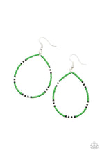 Load image into Gallery viewer, Keep Up The Good BEADWORK Green Earrings - Paparazzi
