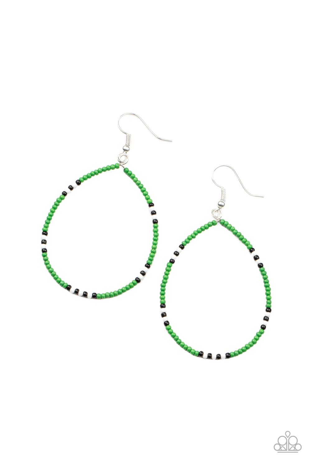 Keep Up The Good BEADWORK Green Earrings - Paparazzi