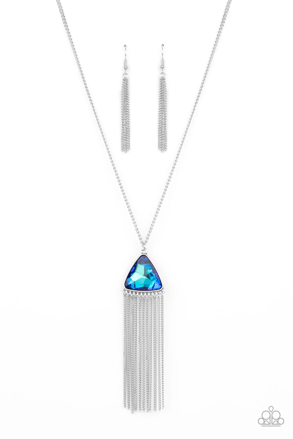 Proudly Prismatic Blue Necklace - Paparazzi