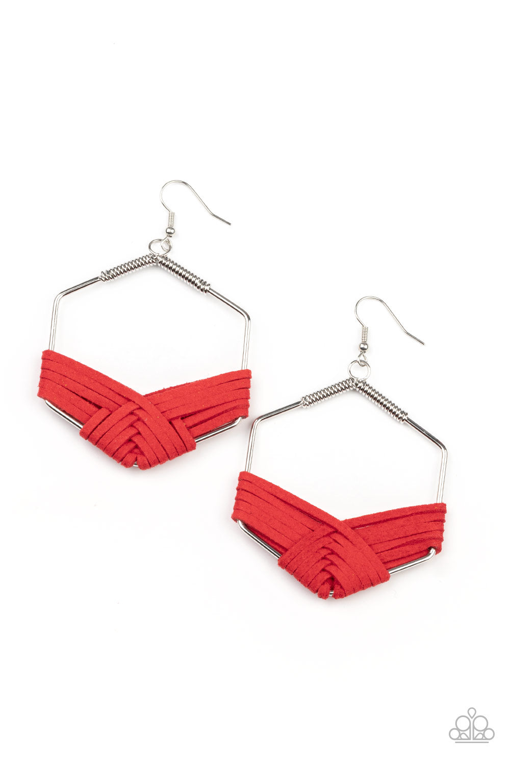 Suede Solstice Red Earrings - Paparazzi