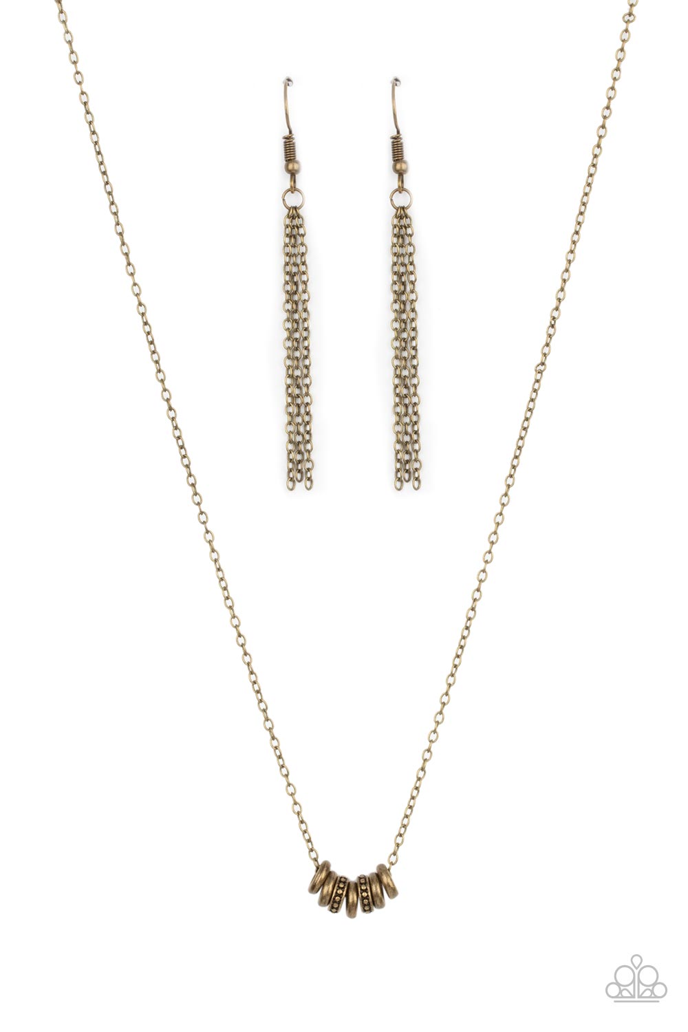 Dainty Dalliance Brass Necklace - Paparazzi