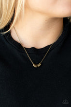 Load image into Gallery viewer, Dainty Dalliance Brass Necklace - Paparazzi
