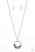 Load image into Gallery viewer, Galactic Glow Brass Necklace - Paparazzi
