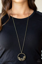 Load image into Gallery viewer, Galactic Glow Brass Necklace - Paparazzi
