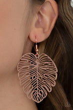 Load image into Gallery viewer, Palm Palmistry Copper Earrings - Paparazzi

