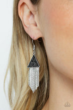 Load image into Gallery viewer, Pyramid SHEEN Black Earrings - Paparazzi
