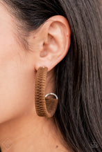 Load image into Gallery viewer, Rural Guru Brown Hoop Earrings - Paparazzi
