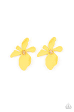 Load image into Gallery viewer, Hawaiian Heiress Yellow Post Earrings - Paparazzi
