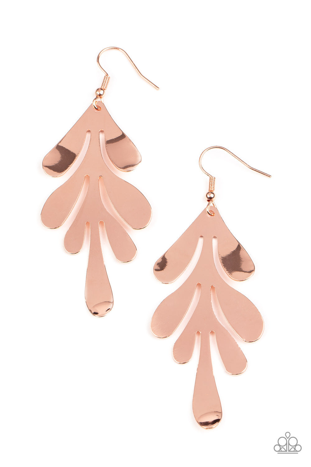 A FROND Farewell Copper Earrings - Paparazzi