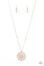 Load image into Gallery viewer, Botanical Bling Rose Gold Necklace - Paparazzi
