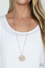 Load image into Gallery viewer, Botanical Bling Rose Gold Necklace - Paparazzi
