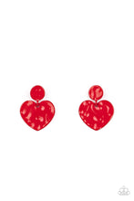 Load image into Gallery viewer, Just a Little Crush Red Post Earrings - Paparazzi
