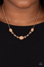 Load image into Gallery viewer, Space Glam Rose Gold Necklace - Paparazzi
