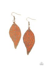 Load image into Gallery viewer, Leafy Luxury Orange Earrings - Paparazzi
