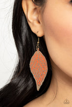 Load image into Gallery viewer, Leafy Luxury Orange Earrings - Paparazzi
