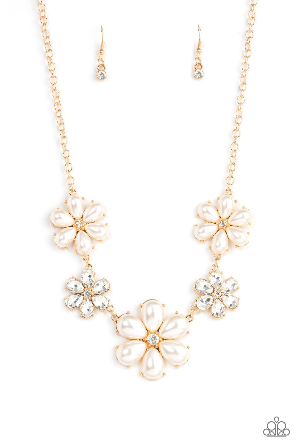 Fiercely Flowering Gold Necklace - Paparazzi