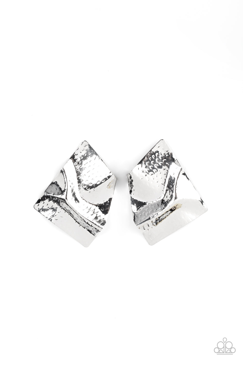 Modern Maverick Silver Post Earrings - Paparazzi