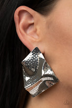 Load image into Gallery viewer, Modern Maverick Silver Post Earrings - Paparazzi
