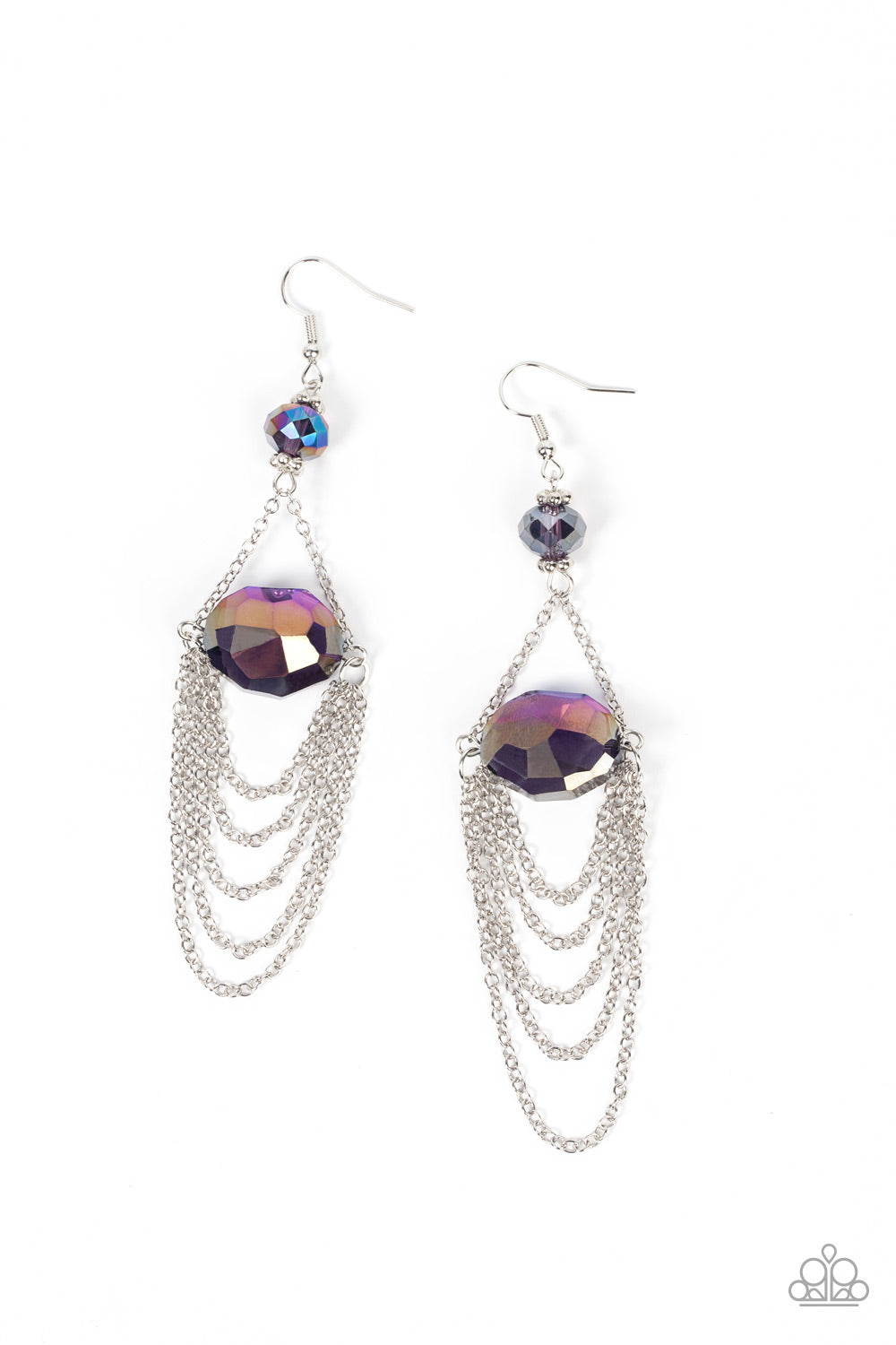 Ethereally Extravagant Purple Earrings - Paparazzi