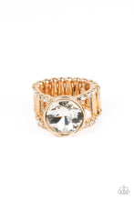 Load image into Gallery viewer, High Roller Sparkle Gold Ring - Paparazzi
