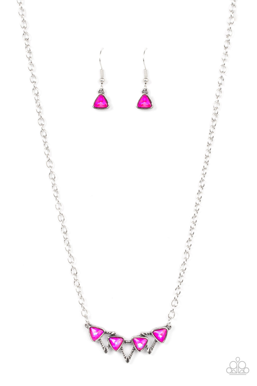 Pyramid Prowl Pink Necklace - Paparazzi