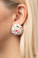 Load image into Gallery viewer, Kaleidoscope Sky White Post Earrings - Paparazzi
