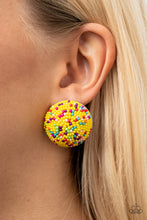 Load image into Gallery viewer, Kaleidoscope Sky Yellow Post Earrings - Paparazzi
