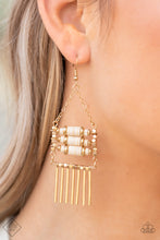 Load image into Gallery viewer, Tribal Tapestry Gold Earrings - Paparazzi
