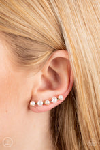 Load image into Gallery viewer, Drop-Top Attitude Gold Post Earrings - Paparazzi
