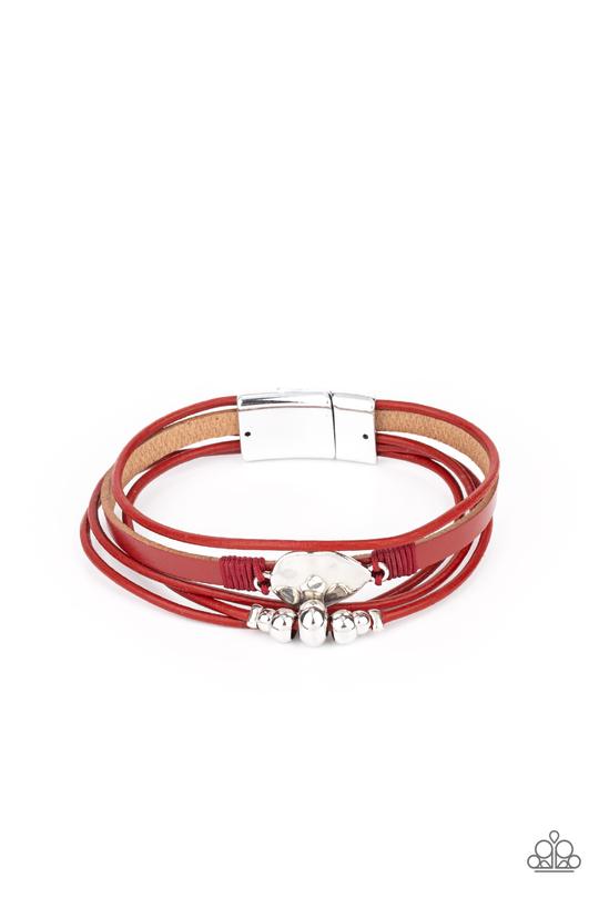 Tahoe Tourist Red Bracelet - Paparazzi