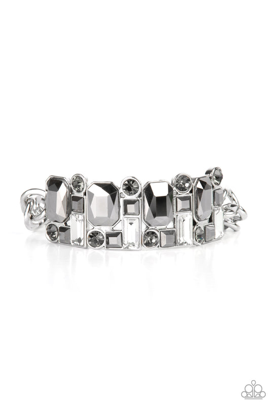 Urban Crest Silver Bracelet - Paparazzi